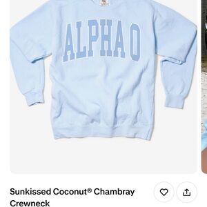 Alpha O Light Blue Crewneck Sweatshirt
